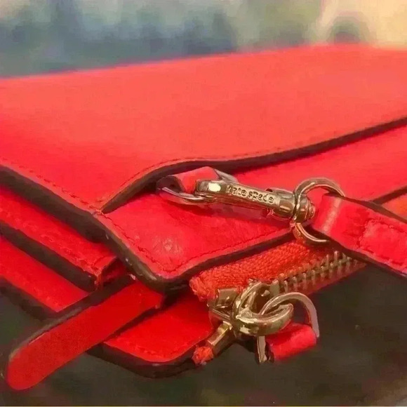 Kate Spade Leather Jackson in Stoplight Small Tab Crossbody Purse - Picture 9 of 17